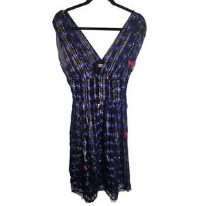 Petro Zillia Silk Babydoll Dress Cat Witchy Whimsigoth Novelty Fairy Grunge 6